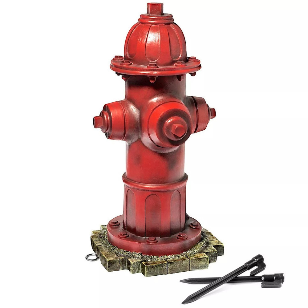 Dog Fire Hydrant Garden Statue with 2 Stakes, 14 Inches (Small) - Picture 1 of 7